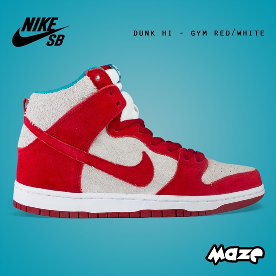 nike dunk high vermelho